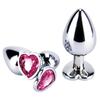 Soxeeh Anal Anal Heart Stainless Anal Training Plug, Development, Shape, 3-Piece Set, Steel, Unisex, Cosplay, (Pale Pink)