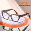 Women'S Elegant Cat-Eye Reading Glasses - Non- Elderly Glasses with Floral Pattern Full-Rim Frame for Everyday & Formal Events
