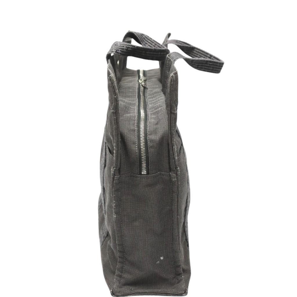 HERMES Tote MM Her Line canvas Tote Bag canvas gray Used