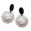 Unique Bohemian Seaside Shell Earrings - Exquisite Long Round Design for Women