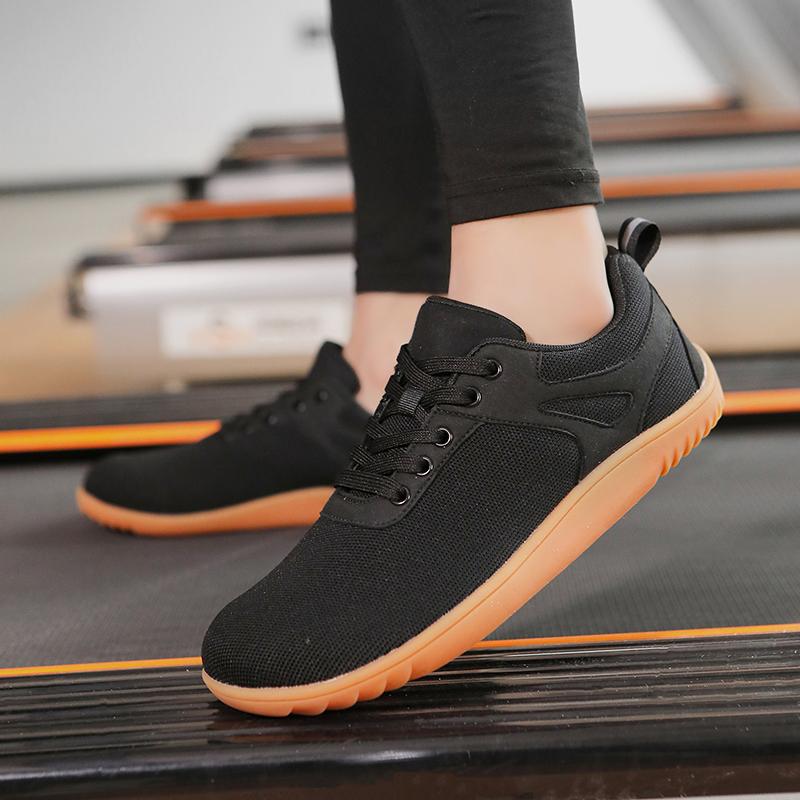 Atmungsaktive Fitnessschuhe mit breiter Zehenbox Cross-Training Sportschuhe Leichte gestrickte Sneaker Walking Flats