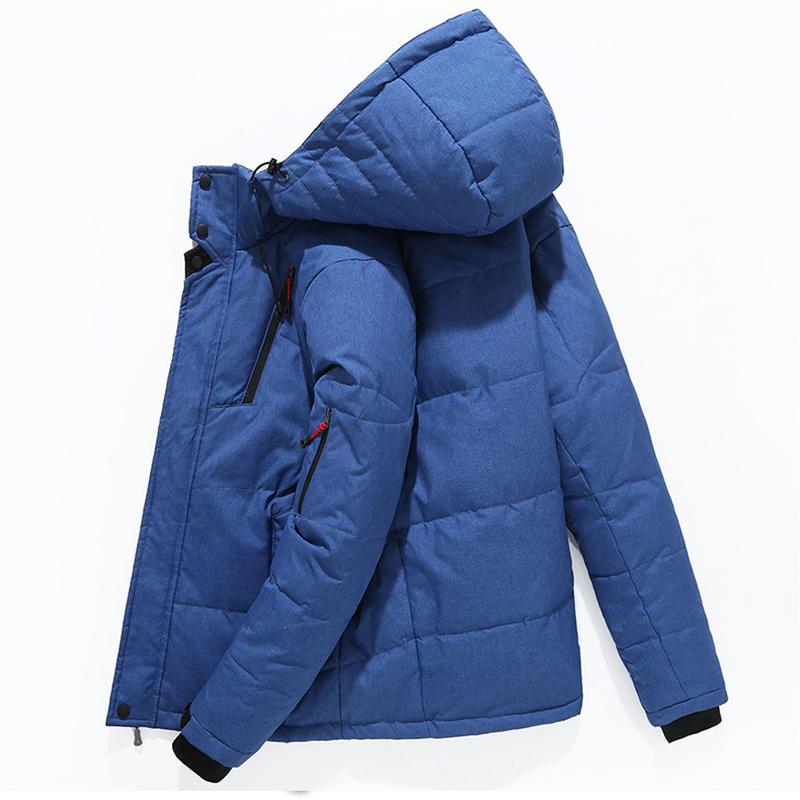 Pánská péřová bunda na podzim a zimu, krátká outdoorová bavlněná bunda, silná a teplá ležérní bunda