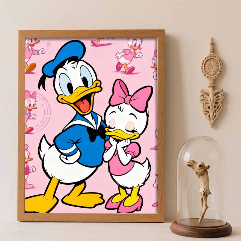 Disney Diamond Painting 5D DIY Donald Duck Daisy Duck Diamond Painting Art Diamond Painting Kit Adult/Beginner Gift Idea Home Decor