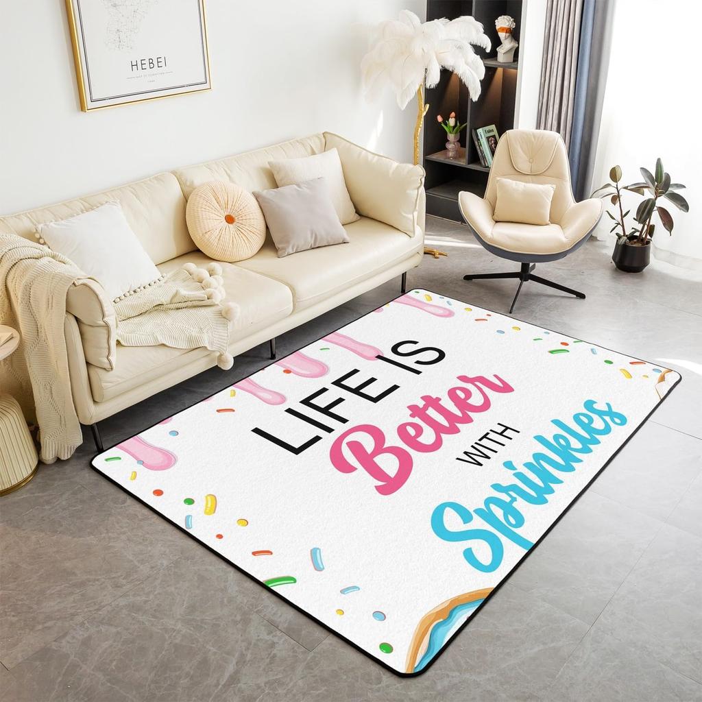 Red Area Rug for Bedroom Line Abstract Living Room Rugs Soft Non-Slip Modern Geometric Decor Carpet Indoor Floor Mat for Home