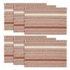 Black Farmhouse Woven Braided Stripe Placemats Set of 4,12x18 Inch Seasonal Holiday Table Mats Party Kitchen Dining Decoration