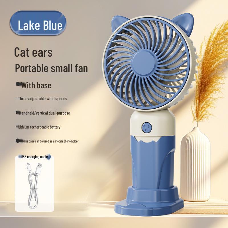 Rechargeable USB Mini Fan: Portable Handheld & Desktop Stand, Ideal Student Gift