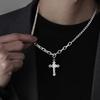 Equator Cross Necklace Men's Tide Hip Hop Premium Tide Brand Versatile Pendant Niche Design Accessories