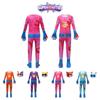 Superkitties Kids Onesie Costume With Soft Milk Silk Fabric Cartoon Style Purple Blue Pink Orange 100cm-150cm/43.3-59.05in