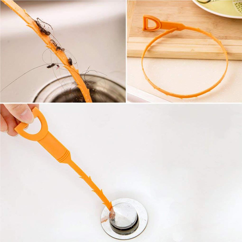 Hair Sewer Cleaning Hook Long Convenient Handle Design Dredge Hooks Removing Tool Household Bathroom Toilet Pipeline Accessories
