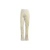 X Stella McCartney Collaborazione SS23 Stampa Logo Pantaloni Sportivi a Zampa di Elefante a Vita Media Aderenti in Maglia Donna Pantaloni Inferiori Giallo Chiaro IJ0599