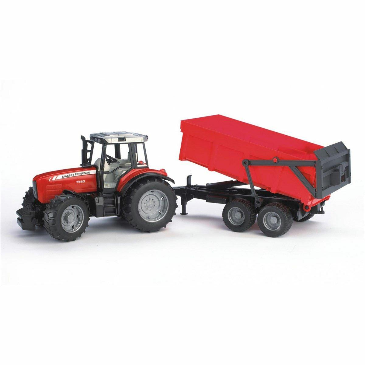 

BR02045 Трактор Massey Ferguson 7480 с прицепом