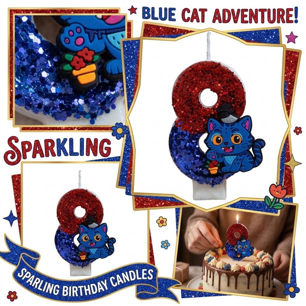 Fashion Cartoon Creative Birthday Candles Party Digital Candles