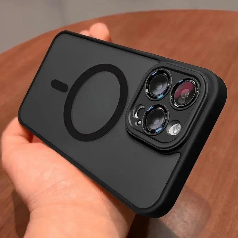 Translunt Case For iPhone 17 16 15 14 13 12 11 Pro Max For Magsafe Magnetic Wireless Charge Matte Lens Protect Cover