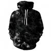 Digital Network Geometry Print Hoodie for Men, Wireframe Polygon and Star Point Graphics Full Graphic Loose Pullover, Great for Tech Style Hangouts
