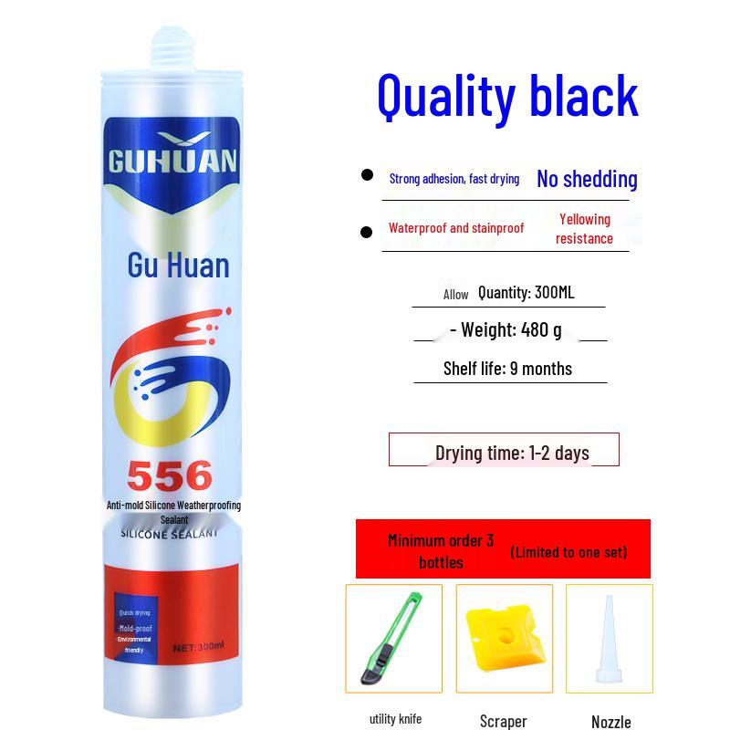 GuHuan 793 Neutral Silicone Sealant: Waterproof, Mildewproof, Weatherproof - Available In White, Transparent, and Gray.