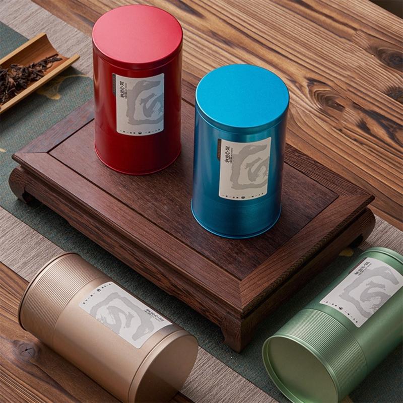 Coffee Storage Jar Metal Tea Box Can for Loose Tea Smell Proof Container Leaf Tea Tinplate Containers Storage Gift Box