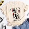 Attack On Titan Top Tees Female Graphic Harajuku  Hip Hop Kawaii Y2k Anime Tshirt Punk Hip Hop Trendy Pastel Psychedelic Grunge
