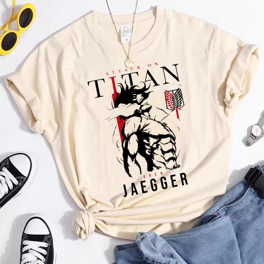 Attack On Titan Top Tees Female Graphic Harajuku Hip Hop Kawaii Y2k Anime Tshirt Punk Hip Hop Trendy Pastel Psychedelic Grunge