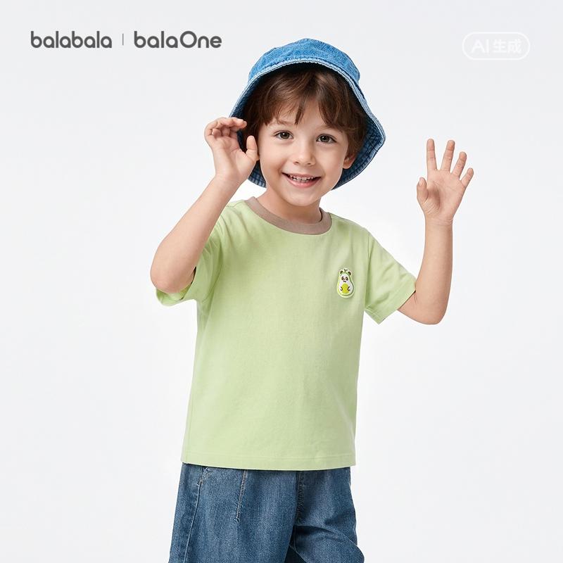 BalaOne: Balabala Children's Short sleeved T-shirt for Boys and Girls, 2026 New Summer Cotton Collection