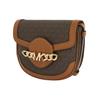 Michael Kors Hally Classic Monogram Print Color Block PVC Saddle Bag Women Shoulder Bag Dark-Brown Acorn-Brown 30H1G2HM6B-BRN-ACORN