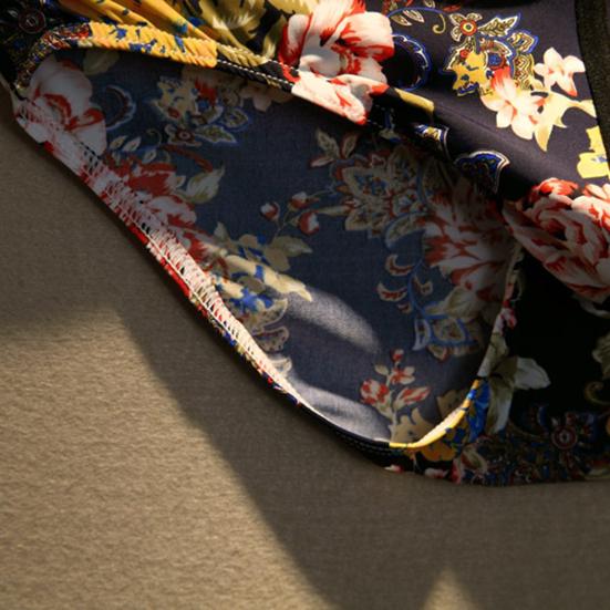 Soutong Low Waist Men Underpants Super Thin Nylon Flower Printed Classics Briefs for Sleep