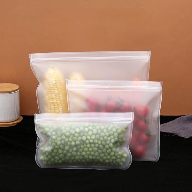 Ziploc Bag Food Bag Self-sealing Household Plastic Bag Thickened Refrigerator Storage Bag Frosted Storage Freezer Subpacking Bag