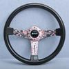 14inch 350mm Pink Flower JDM Universal Racing Sports Steering Wheel Car Accessories