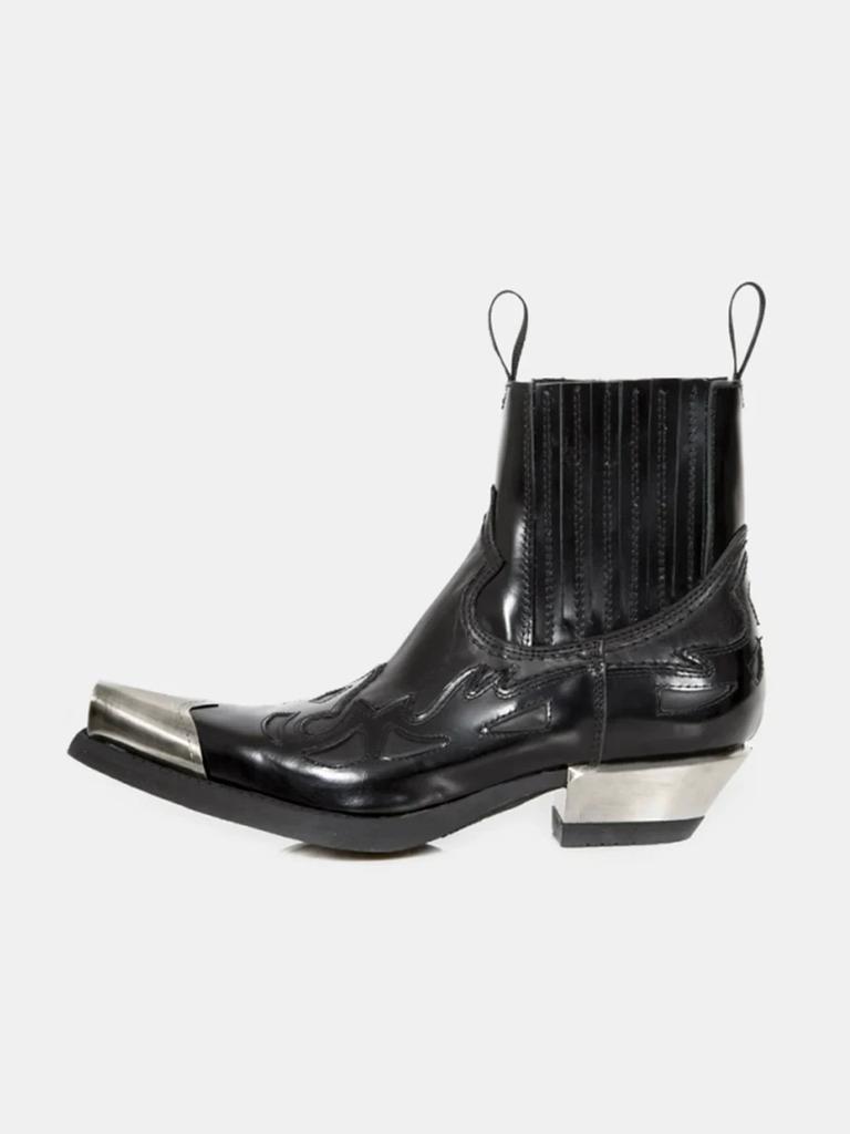 New Vintage Spanish Autumn Iron Head Platform Men's and Women's Punk Flat Replacement Chelsea Short Boots