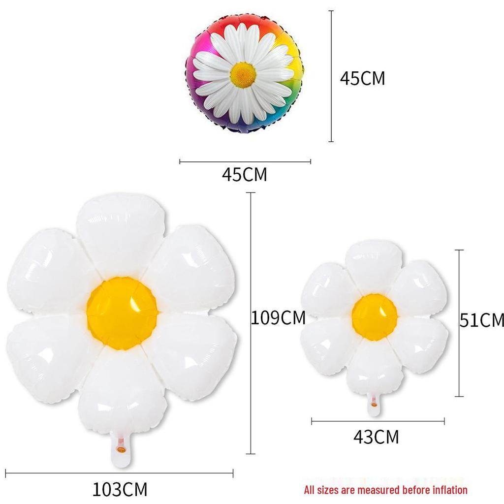 Smiley Sunflower & Daisy Balloon for Children's Party Décor