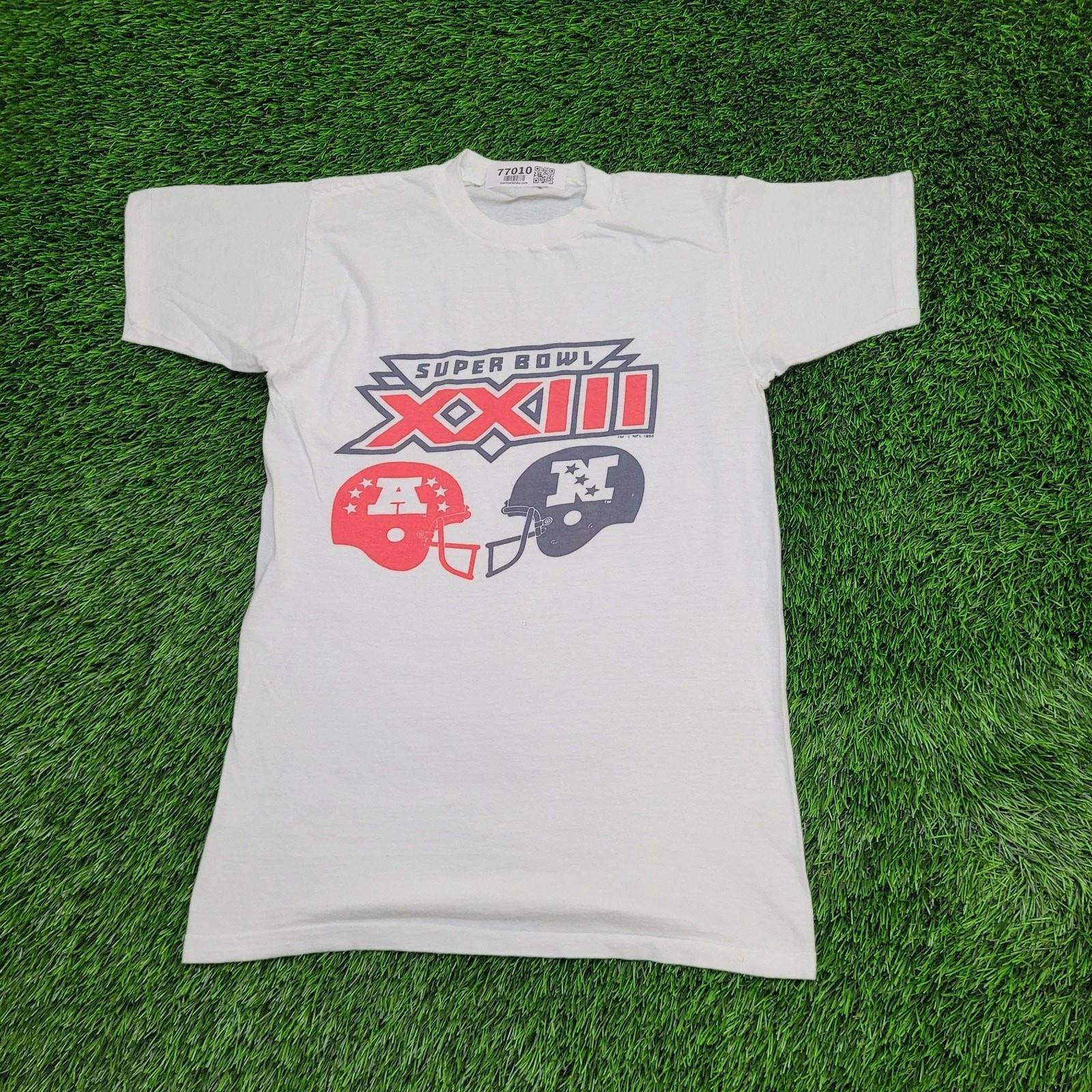 

Vintage 1988 Superbowl XXIII Shirt Small 17x26 White 3XL