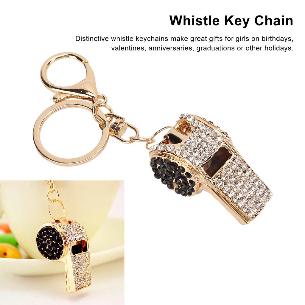 Keychain Zinc Alloy   Whistle Keychain Bag Decoration Ornament Metal Pendant Craft Jewelry Small Gift