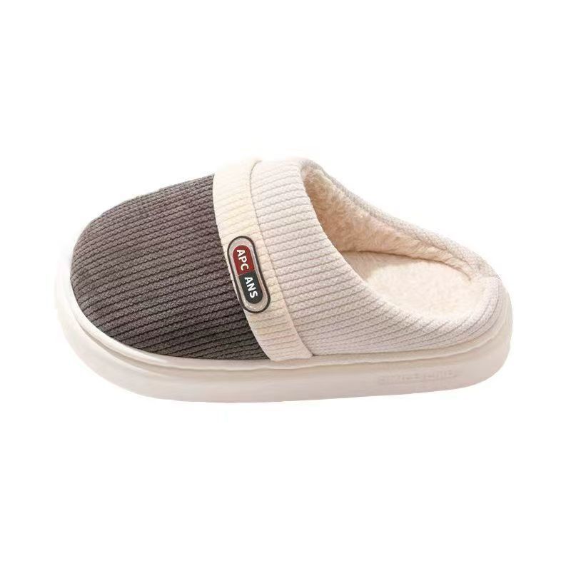 Thick-bottomed cotton slippers autumn and winter 2025 new indoor home warm and velvet durable, light and non-slip