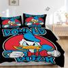 3pcs Angry Donald Duck Printed Quilt Set, Includes 1 Quilt Cover and 2 Pillowcases, Machine Washable, Suitable for All Seasons.W002