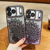 Pfauen-beschichteter Rahmen Glitzer-Aufkleber Strassstein-Linsenring-Hülle für iPhone 17 Pro Max Air 17 Pro 16 Pro 15 14 13 Schutzhülle