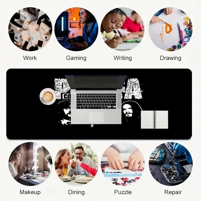 1Pc Pantera Heavy Metal Band Gaming Mouse Pad Keyboard Desk Mat Non-slip Rubber Lock Edge Waterproof Computer Mousepad for Office Home Decor Y1780