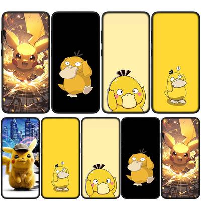 Kryt pro iPhone 15 14 Xiaomi Redmi Note 13 12 11 Pro Max X 8 7 9 XR Samsung Galaxy S24 S23 A05 OPPO A15 Huawei Pikachus Psyduck Pokemon Pikachu Case