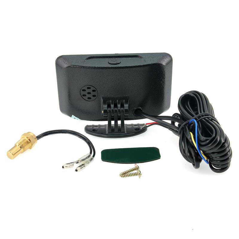 ZMFJH Universal Auto Car Dual Gauge 2 IN 1 LCD Gauge with Sensor Water Temperature+Voltmeter Water Temp Joint Sensor 26-40MM