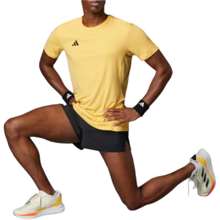 adidas SS24 T Shirt Men's Light Yellow IR7126