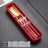 Slim Waist Portable Stainless Steel Cutlery Set: Spoon, Fork, Chopsticks - Japanese Tableware for Students