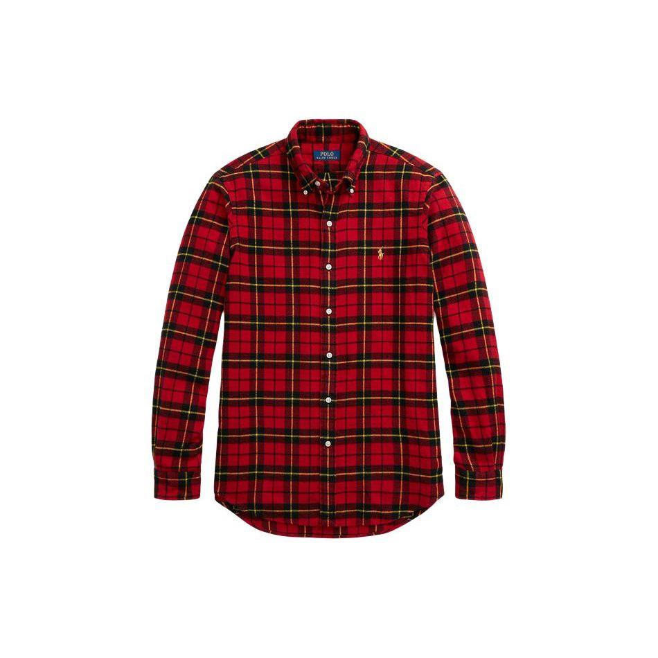 Polo Ralph Lauren Ss24 Plaid Single-Breasted Long Sleeve Shirt Men Shirts Red MNPOWOV16823261-600