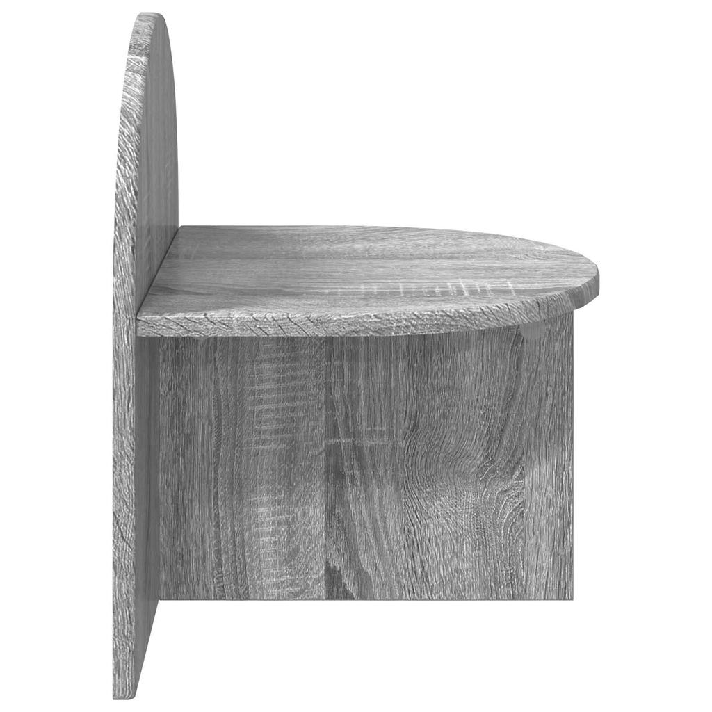Nightstand Gray Sonoma 40 X 35.5 X 45.5 Cm Particleboard