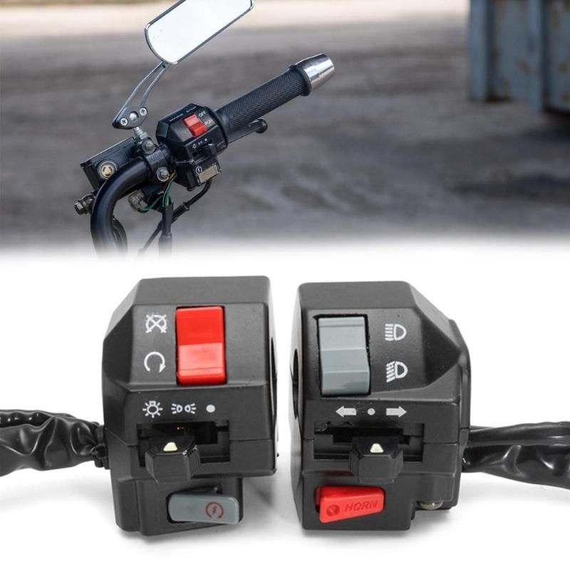 Motorcycle Switches 7/8" Handlebar Mount Start Stop Off On Off Button Side Switches 12V For ATV Motorcycle