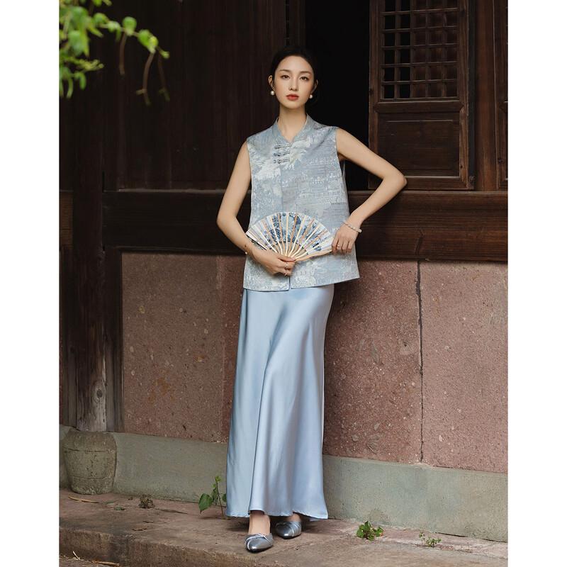 Women's Chinese Style Jacquard Sleeveless Vest