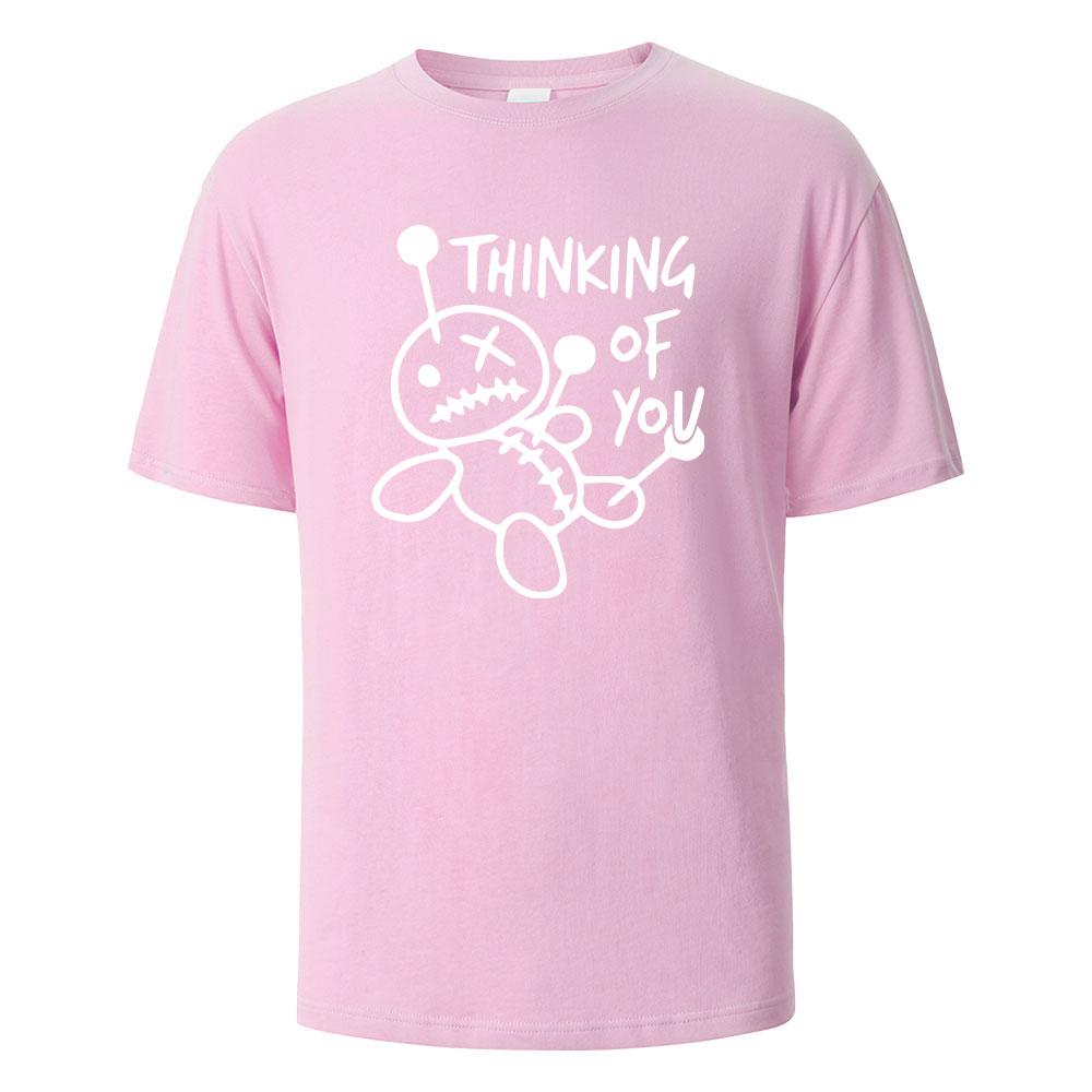 

Мужская футболка с принтом Thinking Of You уличная одежда 100% хлопок топы для мужчин женщин летняя дышащая с коротким рукавом с круглым вырезом базовая 4XL