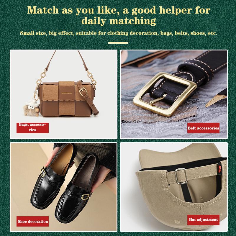 Metal Third Gear With Needle Belt Buckle Women And Men'S Clothing Design Half Buckle Luggage Clothing Buckle Accessories