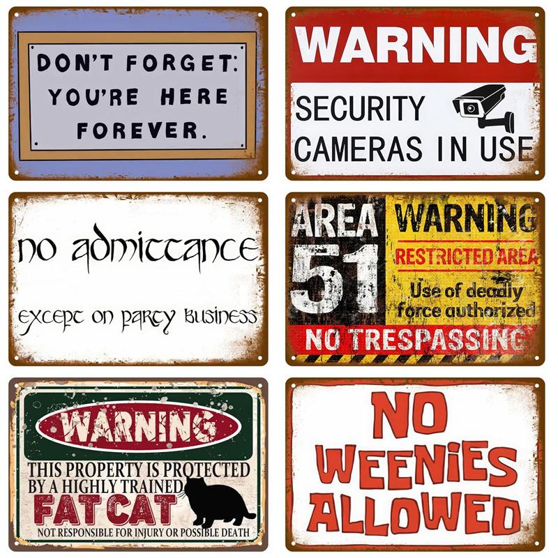 Vintage Room Decoration Home Decor Items Tin Signs Aesthetic Men Bedroom Metal Signs Retro Metal Plate Posters Wall Art Mural