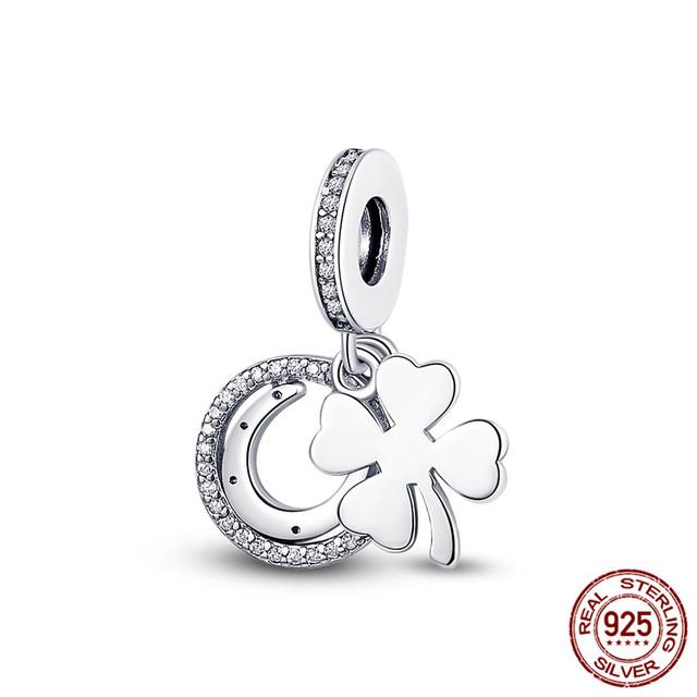 Earphone Travel Shopping Handbag Dangle Charm Silver Color Beads Fit Fashion Original Charm Bracelet Pendant DIY Jewelry Making