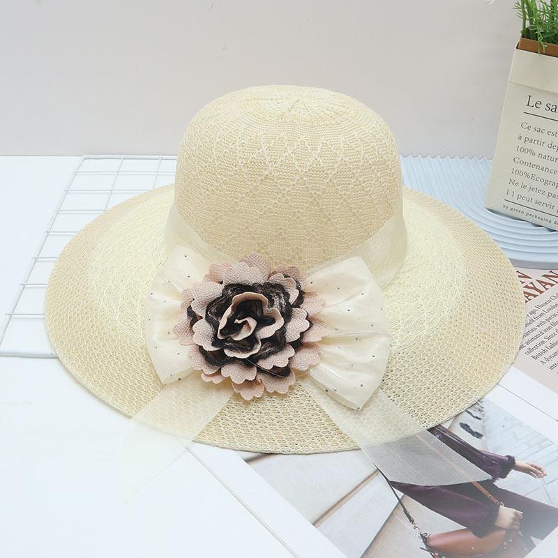 New Straw Hat Women's Outdoor Sunshade Sunscreen Hat Big Brim Trendy Vacation Beach Hat Breathable Cool Hat