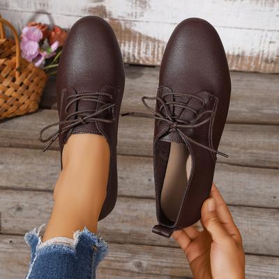 Kleine Lederschuhe Britischer Stil 22 Schöne Neue Weiche Sohle Weiches Leder Einzelne Schuhe Schnürung Temperament Lässig