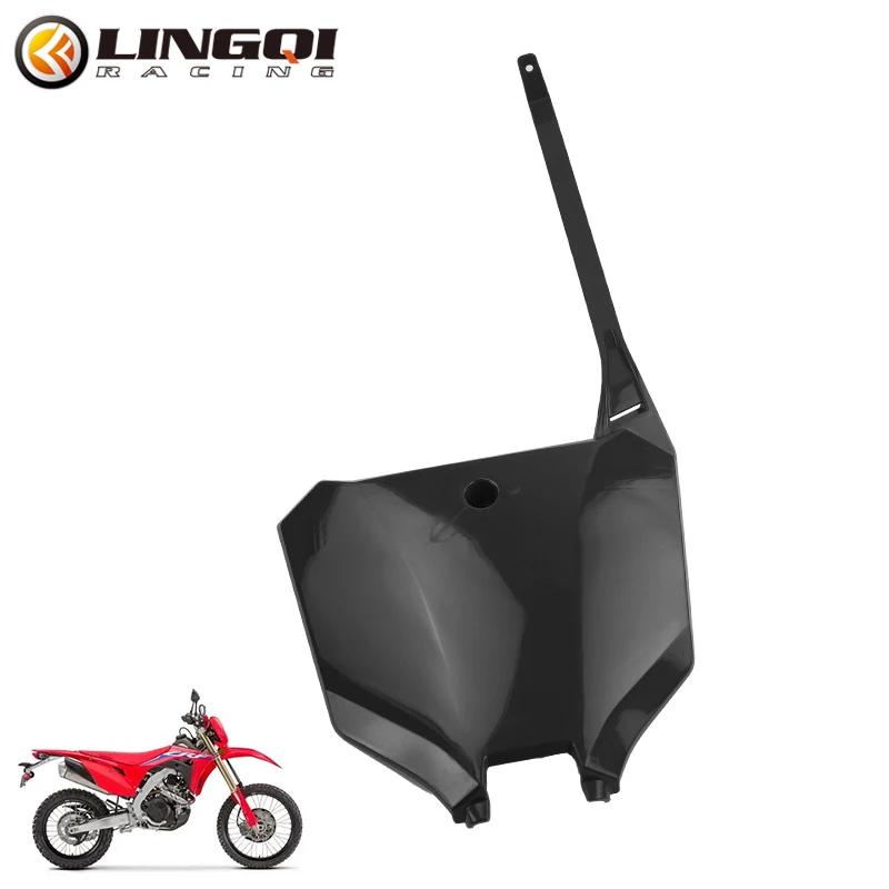 LINGQI RACING Number Plates Fairing Front Plastic Cover Name Panel For CRF450 CRF450RX Off Road Motocross Dirt Bike